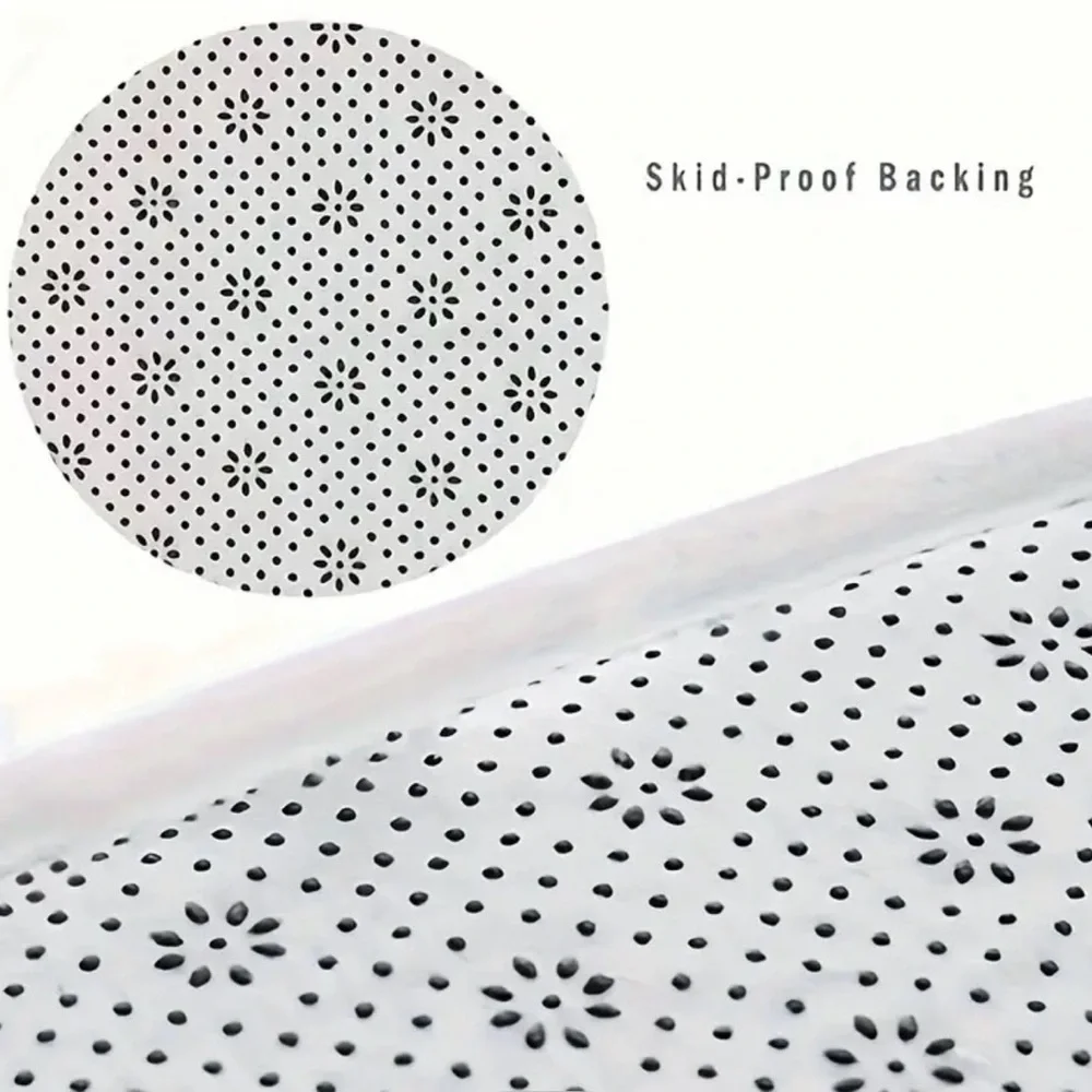 Farmhouse Black and White Laundry Room Rug - 23.5“ x 70.8“